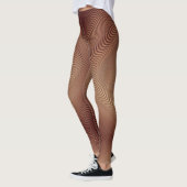 Abstracte Wavy Striped Leggings (Links)