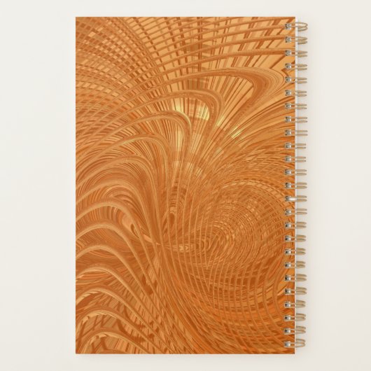 Abstracte Wavy Striped Pattern Lines 01 Planner (Achterkant)