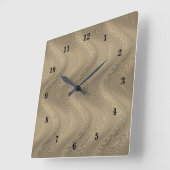 Abstracte Wavy Striped Pattern Lines 01 Vierkante Klok (Hoek)