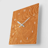 Abstracte Wavy Striped Pattern Lines 09 Vierkante Klok (Hoek)