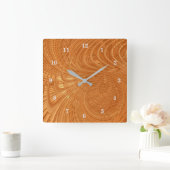 Abstracte Wavy Striped Pattern Lines 09 Vierkante Klok (Huis)