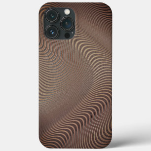 Abstracte Wavy Striped Pattern Lines Brown Art Case-Mate iPhone Case
