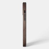 Abstracte Wavy Striped Pattern Lines Brown Art iPhone Hoesje (Linkerkant)