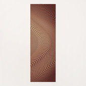 Abstracte Wavy Yoga Mat Brown (Voorkant)