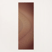 Abstracte Wavy Yoga Mat Brown (Achterkant)