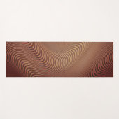 Abstracte Wavy Yoga Mat Brown (Voorkant (horizontaal))