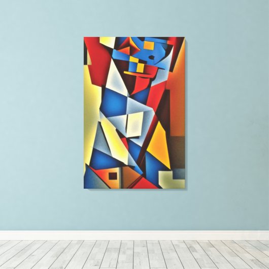 Abstracte weergave van het portret Canvas (Insitu (Houten vloer))