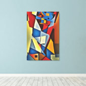 Abstracte weergave van het portret Canvas Afdruk (Insitu (Houten vloer))