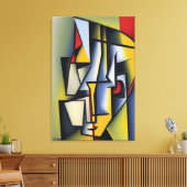 Abstracte weergave van het portret Canvas Afdruk (Insitu (Woonkamer))