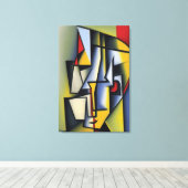 Abstracte weergave van het portret Canvas Afdruk (Insitu (Houten vloer))