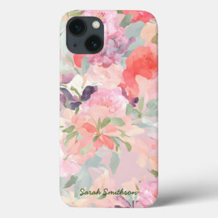 Abstracte weide wilde bloemen Waterverf kunst Case-Mate iPhone Case