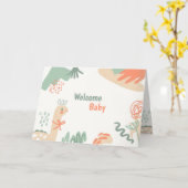 Abstracte WelkomstBaby Wenskaart Kaart (Gele Bloem)