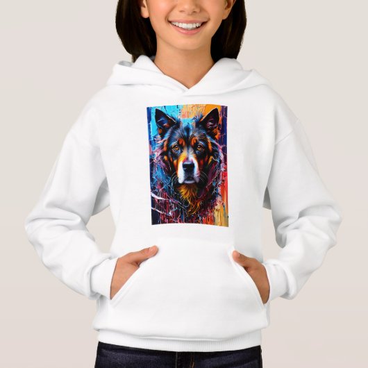 Abstracte welkomstkleurenhond (Voorkant)