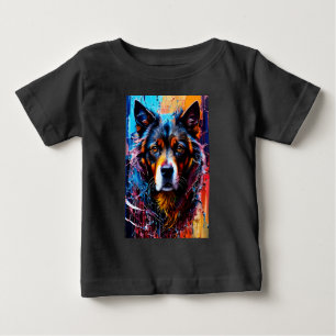 Abstracte welkomstkleurenhond