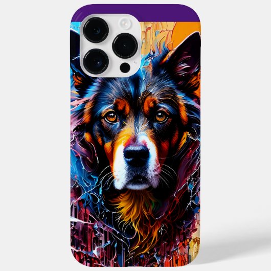 Abstracte welkomstkleurenhond Case-Mate iPhone case (Achterkant)
