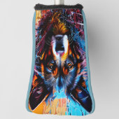 Abstracte welkomstkleurenhond golfheadcover (Draai 90)