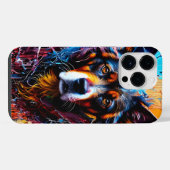 Abstracte welkomstkleurenhond iPhone hoesje (Achterkant horizontaal)
