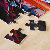 Abstracte welkomstkleurenhond legpuzzel (Zijkant)