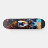 Abstracte welkomstkleurenhond persoonlijk skateboard (Horizontaal)