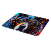 Abstracte welkomstkleurenhond snijplank (Hoek)