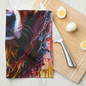 Abstracte welkomstkleurenhond theedoek (Quarter Fold)