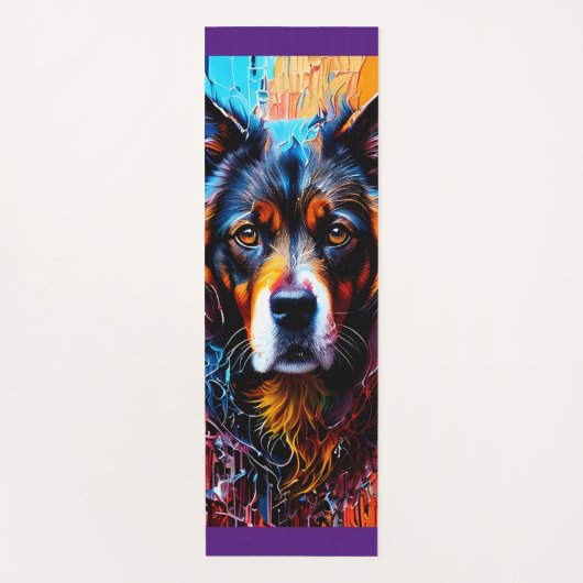 Abstracte welkomstkleurenhond yogamat (Voorkant)
