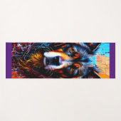 Abstracte welkomstkleurenhond yogamat (Voorkant (horizontaal))