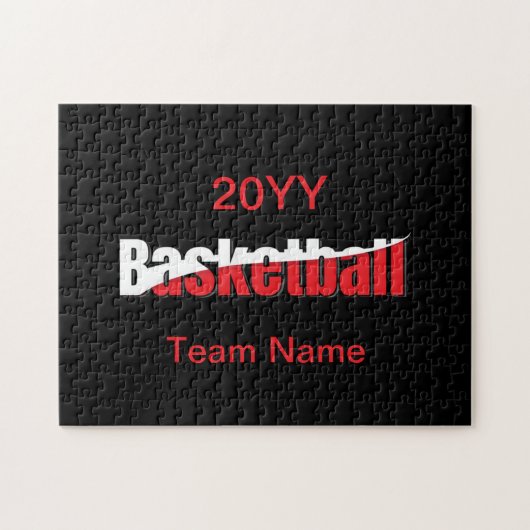 Abstracte wens van Basketball Player - Word Art Legpuzzel (Horizontaal)