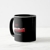 Abstracte wens van Basketball Player - Word Art Mok (Voorkant links)