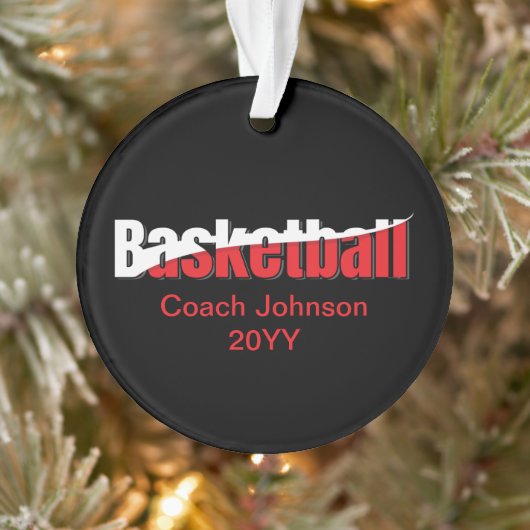 Abstracte wens van Basketball Player - Word Art Ornament (Boom)