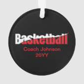 Abstracte wens van Basketball Player - Word Art Ornament (achterkant)