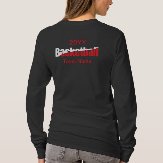 Abstracte wens van Basketball Player - Word Art T-shirt (Achterkant)