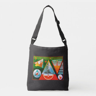 Abstracte wereld - Kleurrijke Mix Crossbody Tas