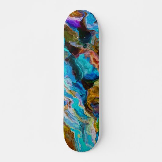 Abstracte wereld persoonlijk skateboard (Voorkant)