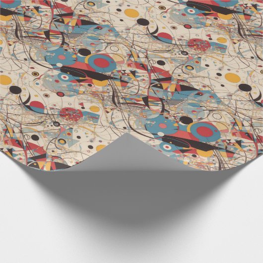 Abstracte werelden patroon | cadeaupapier (Hoek)