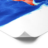 Abstracte Wereldkaart Poster (Hoek)