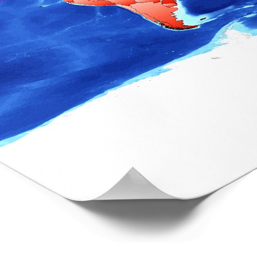 Abstracte Wereldkaart Poster (Hoek)