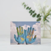 Abstracte Wereldkaart van de Kunst van de Foto in  Briefkaart (Staand voorkant)