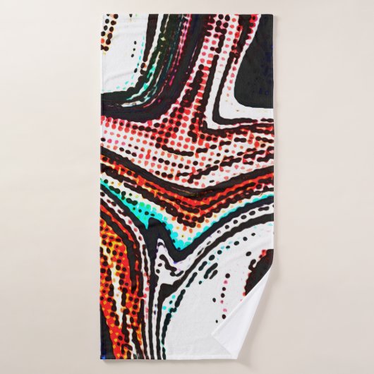 Abstracte wervelachtergrond. Vloeibare verftextuur Badhanddoek (Badhanddoek)