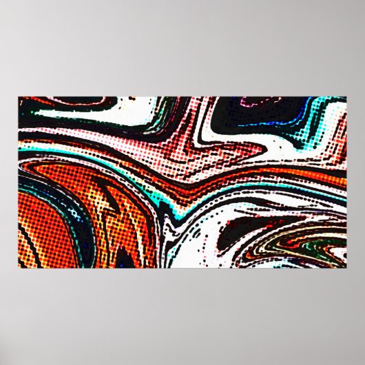 Abstracte wervelachtergrond. Vloeibare verftextuur Poster (Voorkant)
