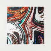 Abstracte wervelachtergrond. Vloeibare verftextuur Wandkleed (Voorkant (horizontaal))