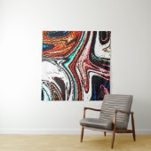 Abstracte wervelachtergrond. Vloeibare verftextuur Wandkleed (In Situ (horizontaal))