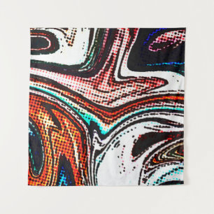 Abstracte wervelachtergrond. Vloeibare verftextuur Wandkleed