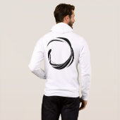 Abstracte Wervelcirkelontwerp – gebogen ringkunstw Hoodie (Achterkant volledig)