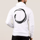 Abstracte Wervelcirkelontwerp – gebogen ringkunstw Hoodie (Achterkant)