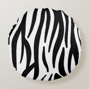 Abstracte Wervelend Dierenpatroon Decoratiekussen Rond Kussen