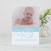 Abstracte Wervelende Foto Religieuze Uitnodiging (Staand voorkant)