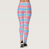 Abstracte wervelende golven in pastelkleuren Leggi Leggings (Achterkant)