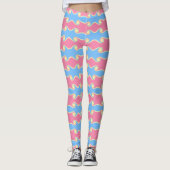 Abstracte wervelende golven in pastelkleuren Leggi Leggings (Voorkant)