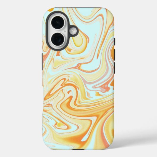 Abstracte wervelende iPhone16 hoesje- trendy marme Case-Mate iPhone Case (Achterkant)